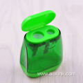 2 Holes Pencil Sharpener Plastic Hand Held School